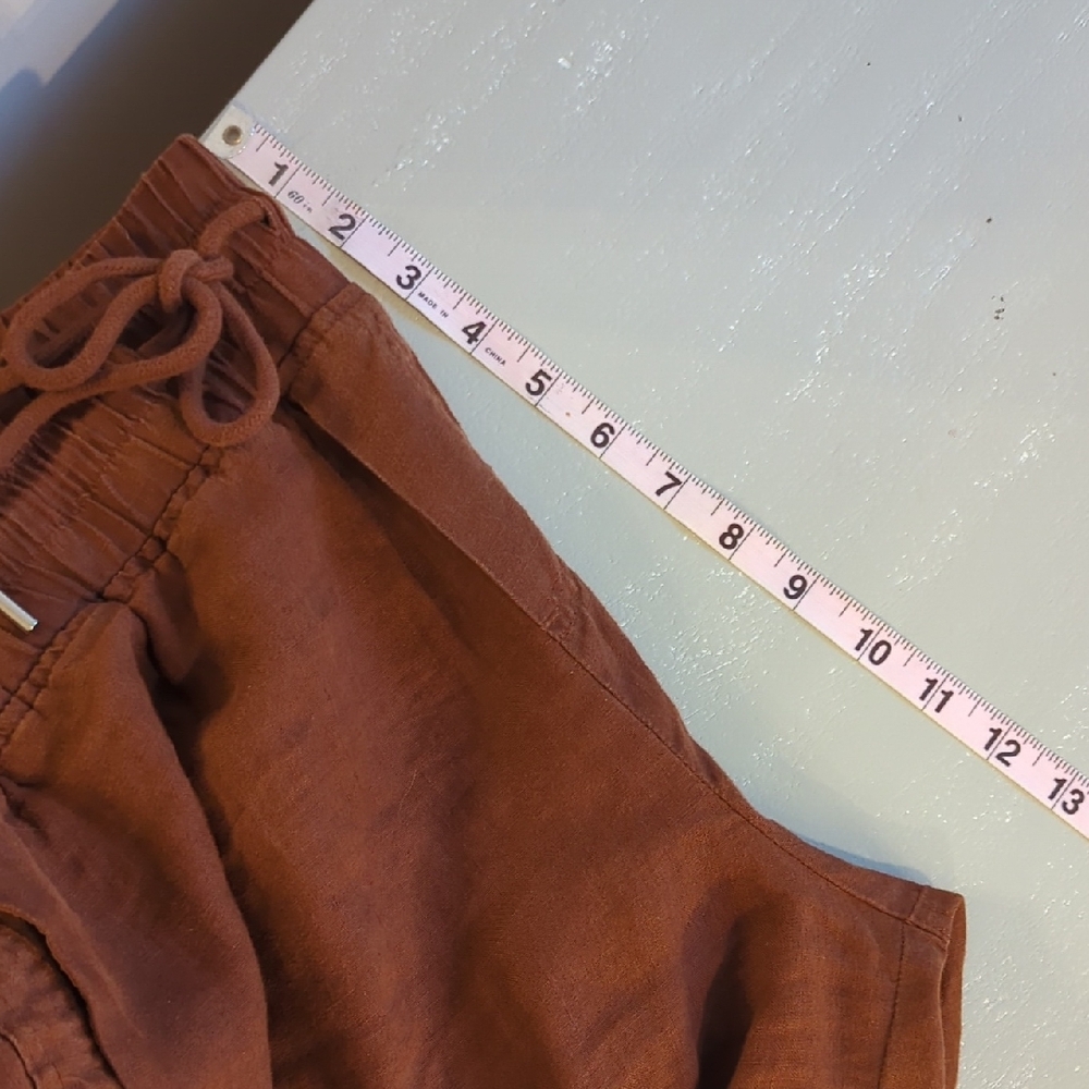 Quince Wide-Leg Drawstring Pants in Rich Brown - Picture 6 of 8